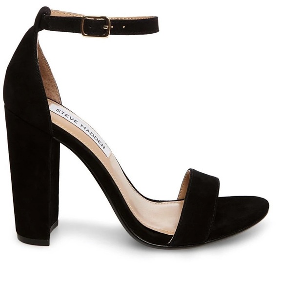 Steve Madden Carrson Black Suede Sandal - Picture 4 of 8